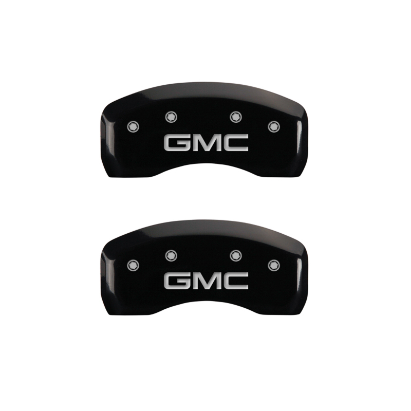 MGP 4 Caliper Covers Engraved Front & Rear GMC Black finish silver ch thumbnail 7