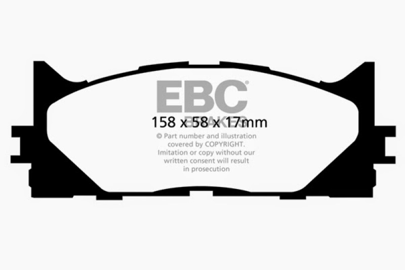 EBC 13+ Lexus ES300h 2.5 Hybrid Redstuff Front Brake Pads thumbnail 4