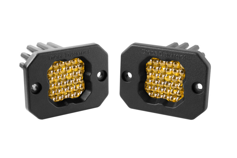 Diode Dynamics Stage Series C1 LED Pod Pro - Yellow Flood Flush ABL (Pair) thumbnail 2