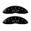 MGP Front set 2 Caliper Covers Engraved Front Bowtie Black finish silver ch thumbnail 7
