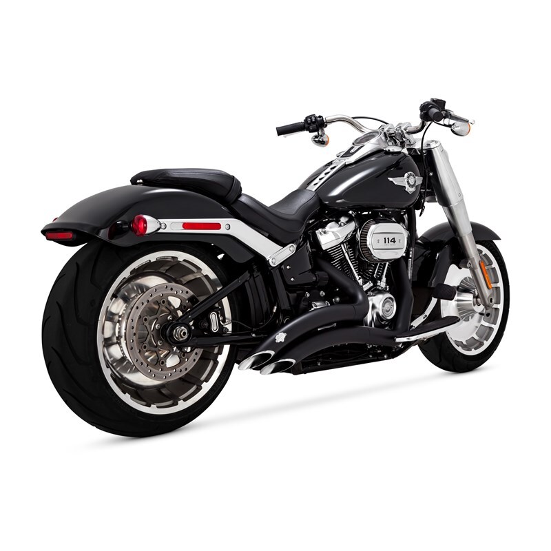 Vance & Hines 25-26 Harley Davidson Gen 2 M8 Wide Tire Softail Big Radius Exhaust System - Black