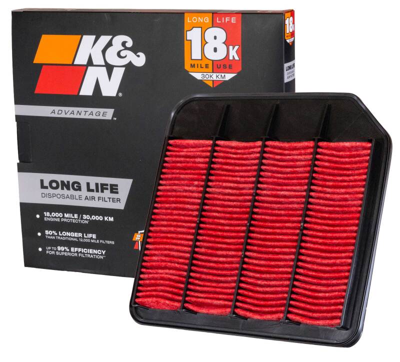 K&N Advantage Air Filter 18K Miles Infiniti Qx56 V8-5.6L F/I 11-13 thumbnail 2