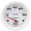 Autometer Marine White 2-5/8in 80PSI Electric Oil Pressure Gauge thumbnail 5