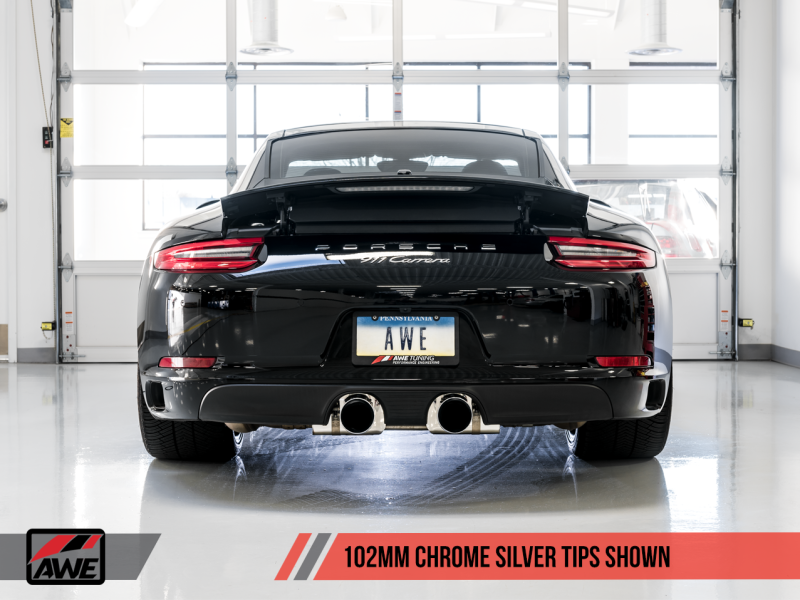 AWE Tuning Porsche 911 (991.2) Carrera / S SwitchPath Exhaust for PSE Cars - Chrome Silver Tips thumbnail 9