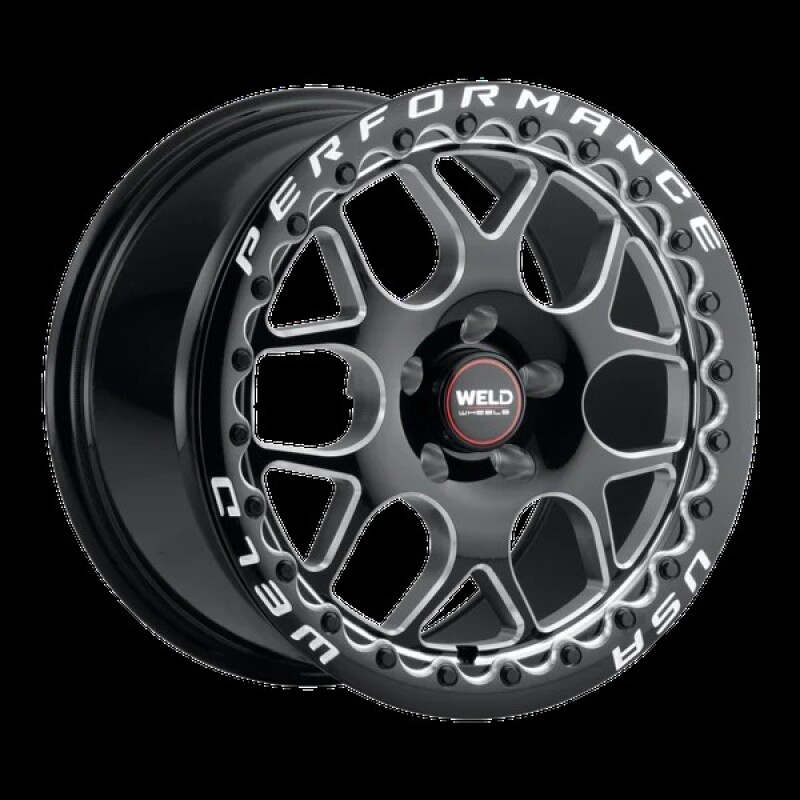 Weld S910 Solana Beadlock 18x11 / 5x4.5 BP / 7.73in BS +44mm ET Gloss Black Milled Wheel