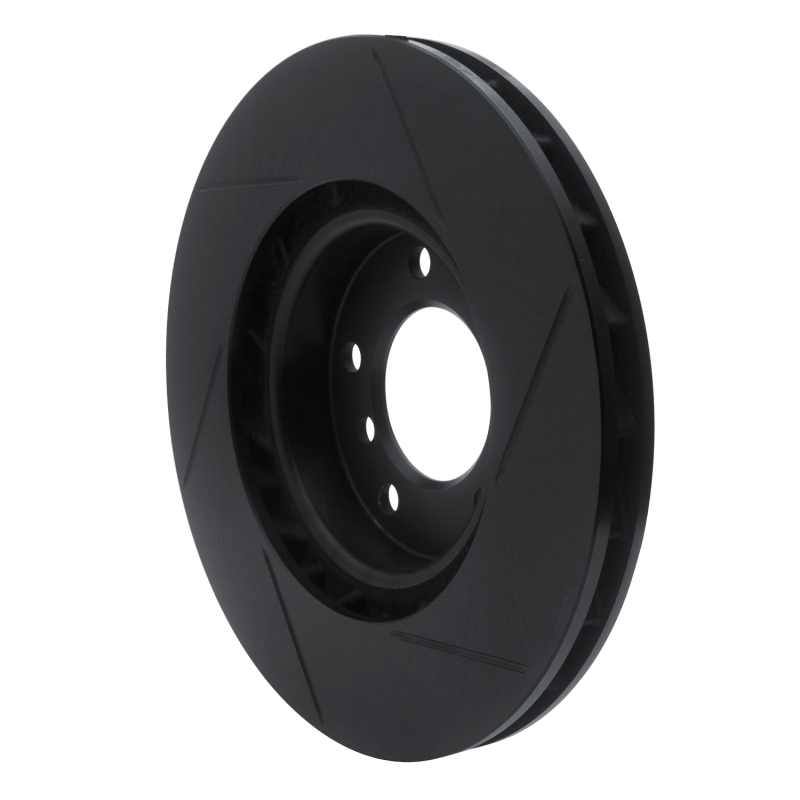 R1 95-99 BMW M3 E36 Right Front Slotted Black Brake Rotor
