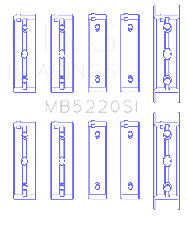 King Engine Bearings Subaru Ej20/Ej22/Ej25 (Incl. Turbo) (Size +0.25mm) Main Bearing Set