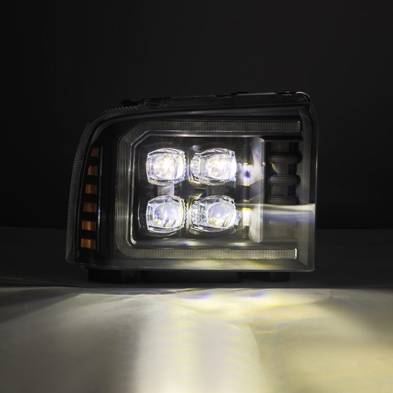 AlphaRex 05-07 Ford F250/350/450/550 Super Duty NOVA LED Proj HL Blk w/Actv Light & Seq Sig + SB DRL thumbnail 3