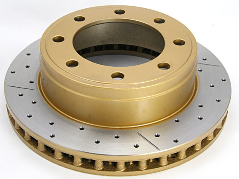 DBA Street Series X-Gold Disc Brake Rotors DBA798X Rotor, Cross-Drilled, Slotted, X-Gold, Uni-Directional, Ford, Front, Each thumbnail 6