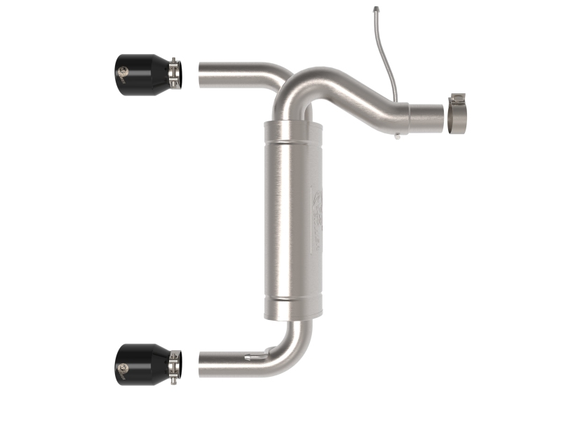 aFe Vulcan 3in 304 SS Axle-Back Exhaust 2021 Ford Bronco L4-2.3L (t)/V6-2.7L (tt) w/ Black Tips thumbnail 8