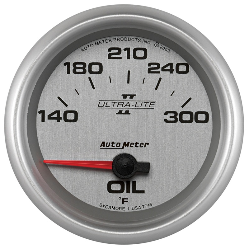 Autometer Ultra-Lite II 2 5/8in 140-300 Degree F Short Sweep Electronic Oil Temperature Gauge thumbnail 4
