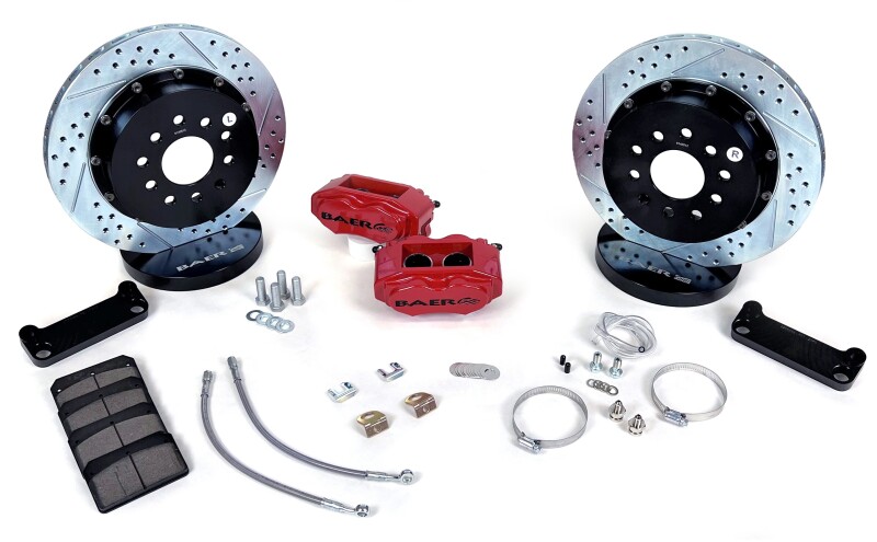 Baer Brakes 98-02 Chevrolet Camaro 13in SS4+ Rear SDZ Brake Kit - Fire Red