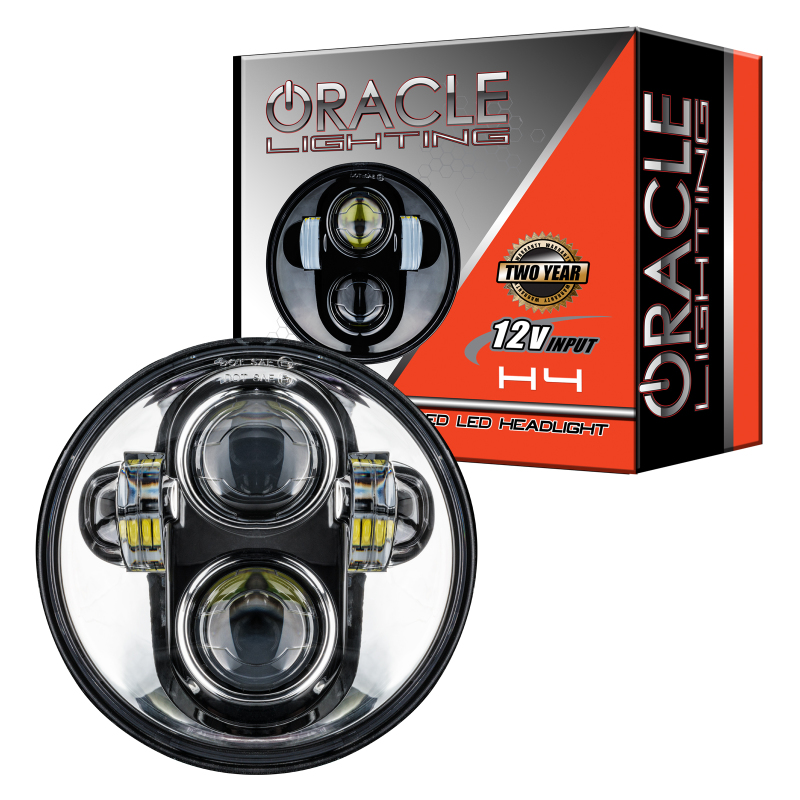 Oracle 5.75in 40W Replacement LED Headlight - Chrome thumbnail 3