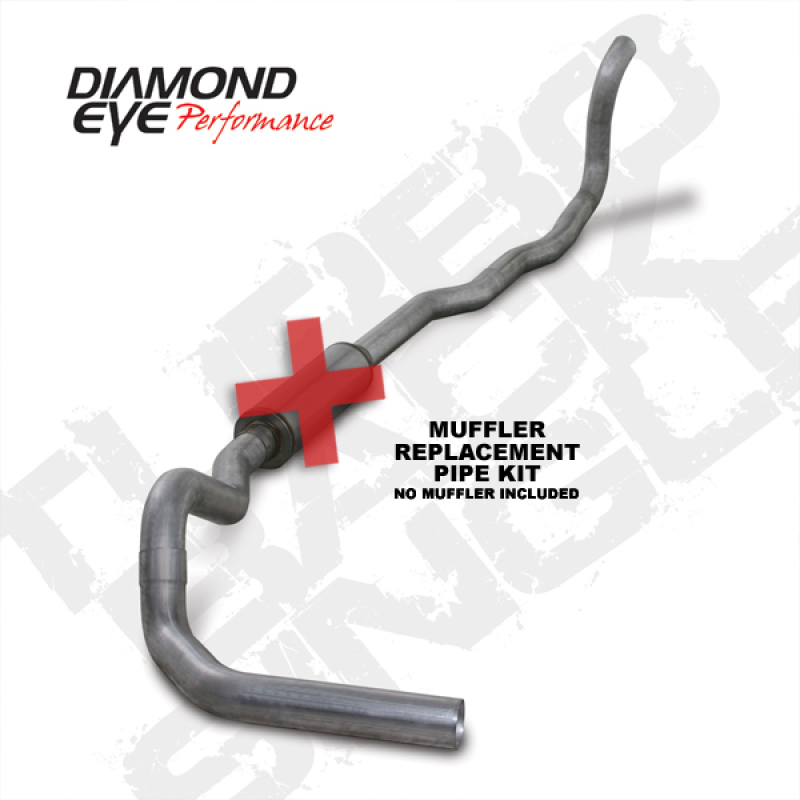 Diamond Eye KIT 4in Turbo Back MFLR RPLCMENT PIPE SGL AL: 89-93 DODGE CUMMINS 5.9L
KIT; 4in.; TB MRP SG