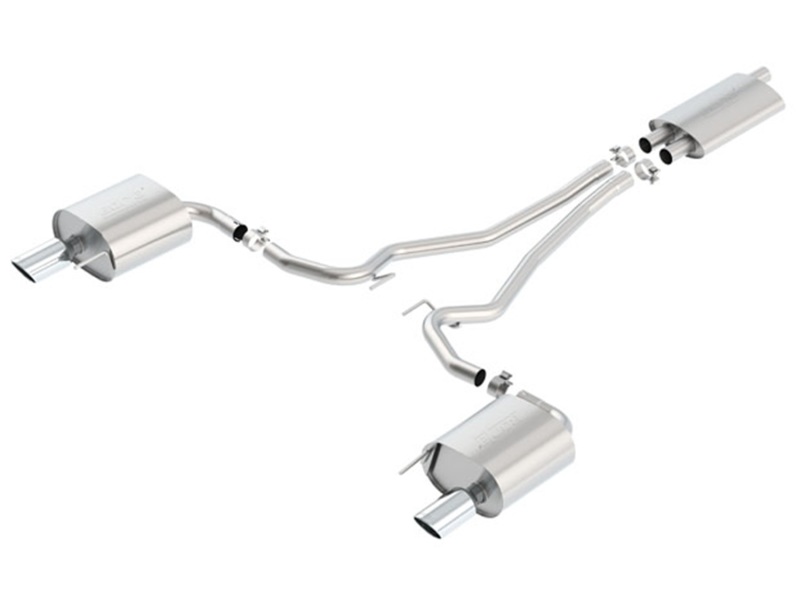 Borla 15-16 Ford Mustang EcoBoost 2.3L AT/MT EC-Type Cat Back SS Single Round Rolled Tips Exhaust thumbnail 5