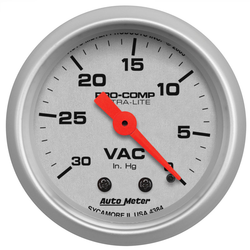 Autometer Ultra-Lite 52mm Mechanical Vacuum Gauge 30INHG thumbnail 3