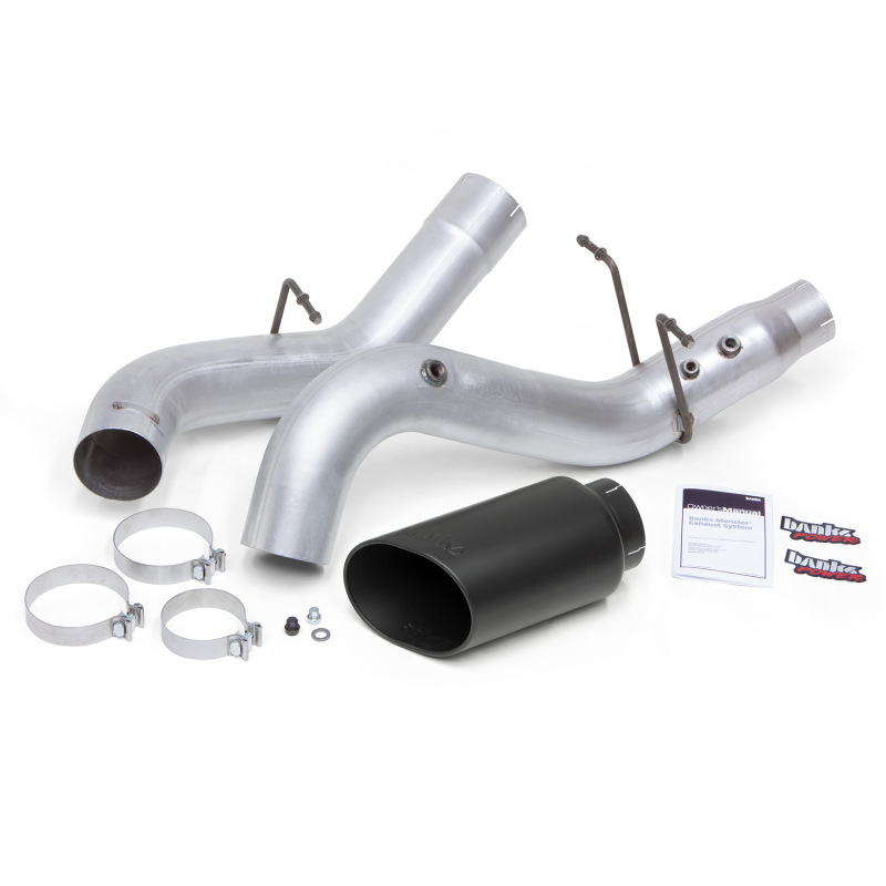 Banks Power 17-19 Chevy Duramax L5P 2500/3500 Monster Exhaust System w/ Black Tip thumbnail 4