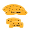 MGP 4 Caliper Covers Engraved Front & Rear I-Vtec Yellow Finish Black Char 2017 Acura RDX thumbnail 6