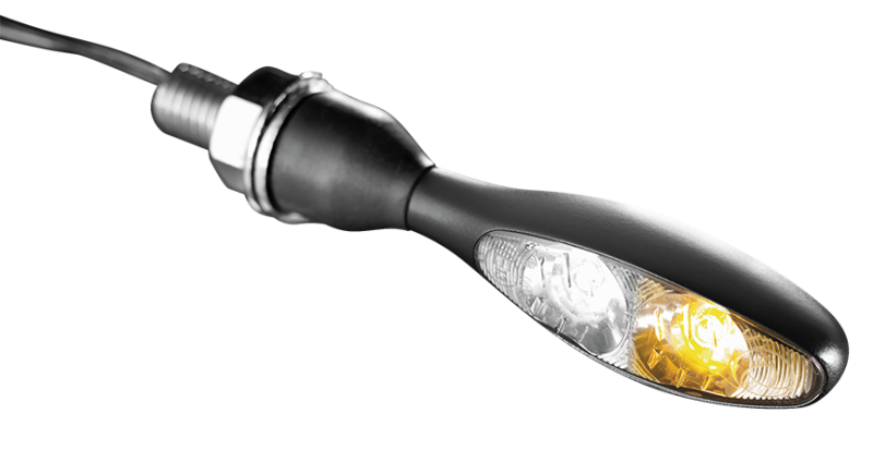 Kuryakyn Kellermann Micro 1000 Collection Turn Signals 2536 Signal, 1000, LED, Clear Lens, Amber Light, Chrome Housing, Each thumbnail 3