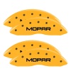 MGP 4 Caliper Covers Engraved Front & Rear Mopar Yellow Finish Black Char 2001 Dodge Viper thumbnail 8