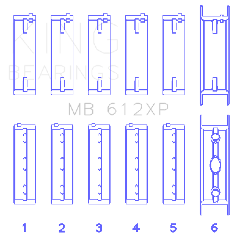 King Engine Bearings Ford ST 2.5L TURBO HYDA Main Bearing Set - Size STD thumbnail 2