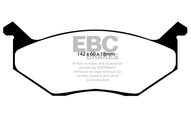 EBC 80-83 Chrysler Cordoba 3.7 Redstuff Front Brake Pads thumbnail 3