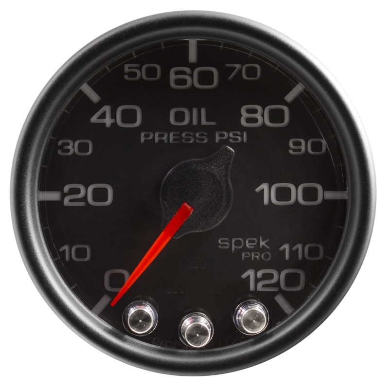 Autometer Spek-Pro Gauge Oil Press 2 1/16in 120psi Stepper Motor W/Peak & Warn Blk/Blk thumbnail 6