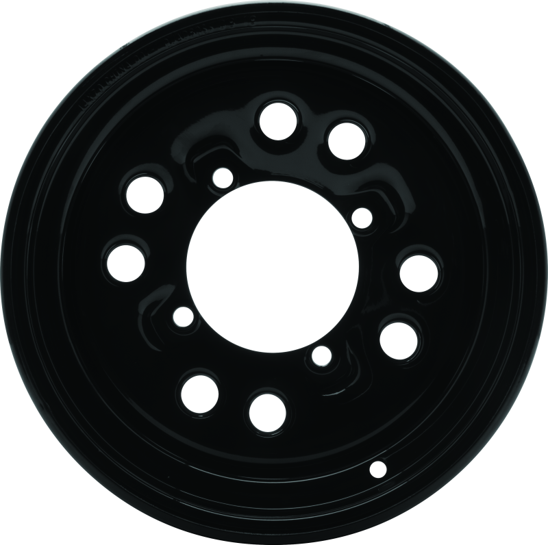 Quadboss Steely Gloss Black Wheels 14x7 Wheels, Black, 14 in. x 7.00 in., Steel, Black, 4 x 156mm Bolt Circle, 4+3 in. Offset, Each thumbnail 4