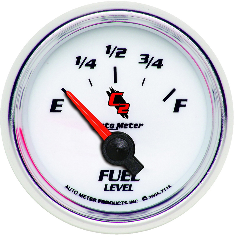 Autometer C2 52mm 240-33 Ohm Short Sweep Electronic Fuel Level Gauge