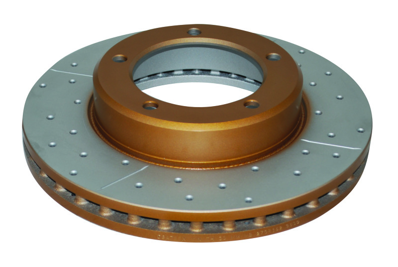 DBA Street Series X-Gold Disc Brake Rotors DBA788X Rotor, Cross-Drilled, Slotted, X-Gold, Uni-Directional, Lexus, Toyota, Front, Each thumbnail 5