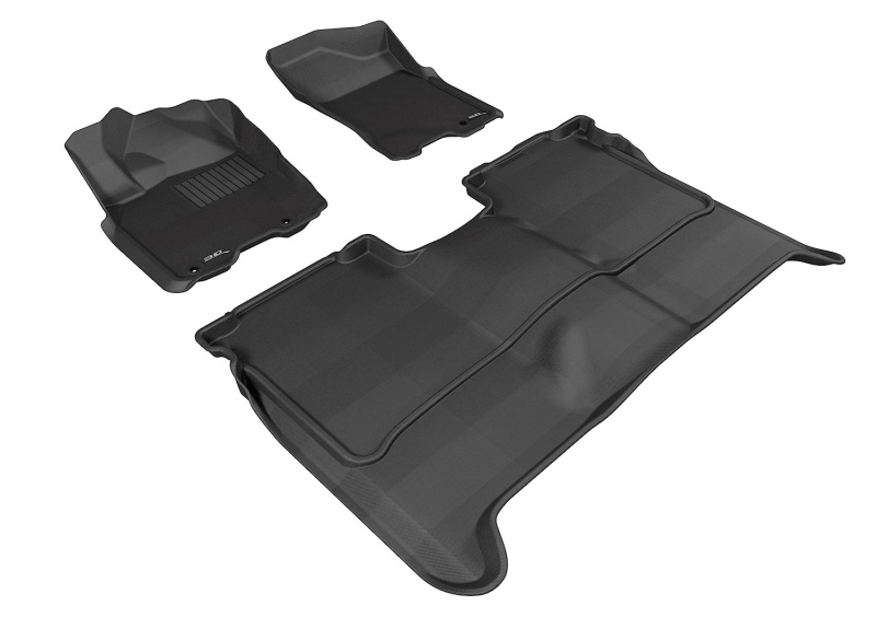 3D MAXpider 09-15 Nissan Titan Crew Cab Kagu Black Full Set (w/OUT STORAGE BOX) thumbnail 2