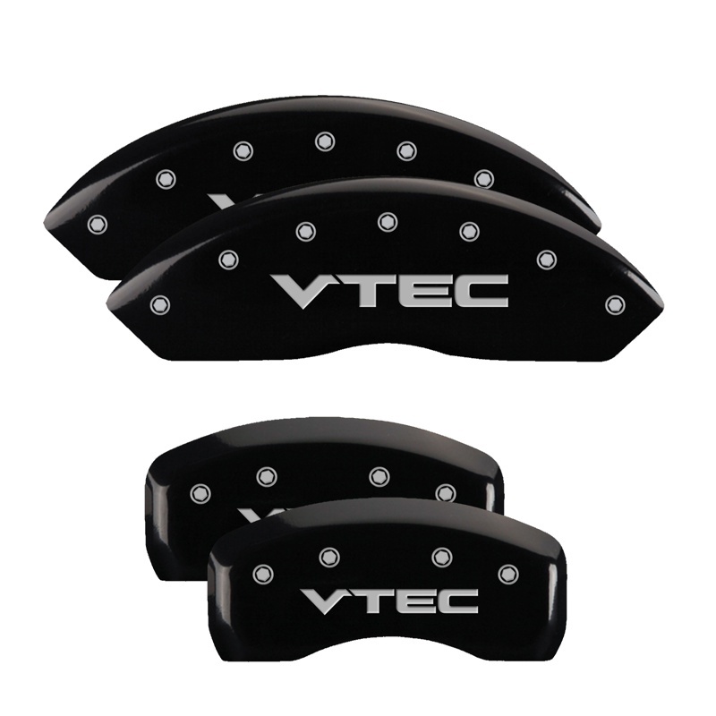MGP 4 Caliper Covers Engraved Front & Rear Vtech Black finish silver ch thumbnail 7