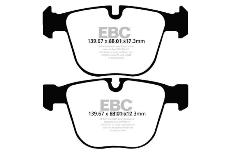EBC 10+ BMW 535i 3.0 Twin Turbo GT (F07) Greenstuff Rear Brake Pads thumbnail 3