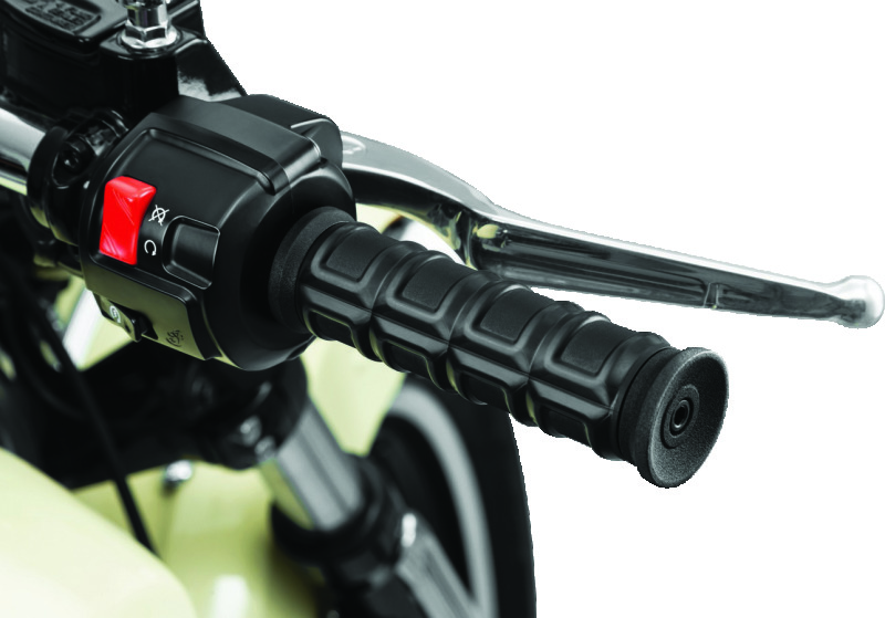 Kuryakyn Dillinger Grips 6679 Grips, Dillinger, Rubber/Aluminum, Satin Black, Twist Throttle Compatible, 7/8 in. Bar Diameter, Universal, Pair thumbnail 4