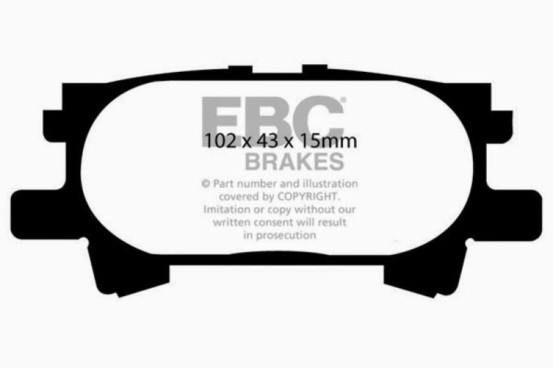 EBC 04-07 Lexus RX330 3.3 Ultimax2 Rear Brake Pads thumbnail 2