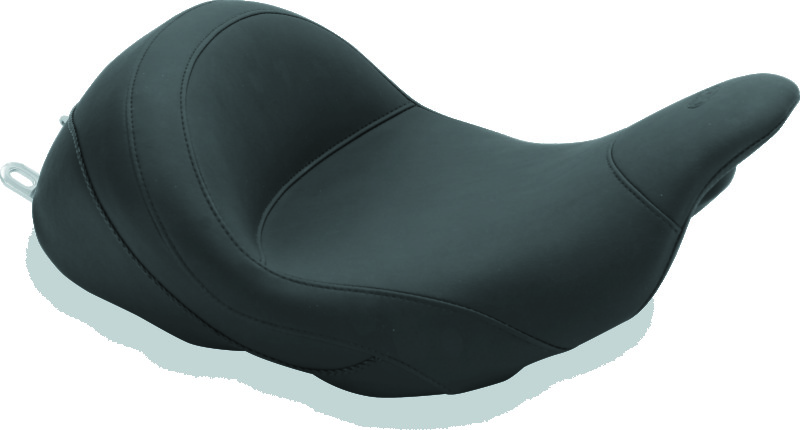 Mustang 08-21 Harley Electra Glide Std, Rd Glide, Rd King, Str Glide Lowdown Solo Seat - Black