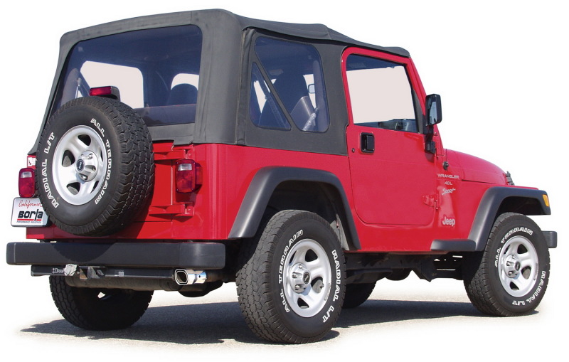 Borla 00-06 Jeep Wrangler Sport/SE/X/Rubicon Sahara 2.5L/4cyl 4.0L/6cyl SS Catback Exhaust thumbnail 6