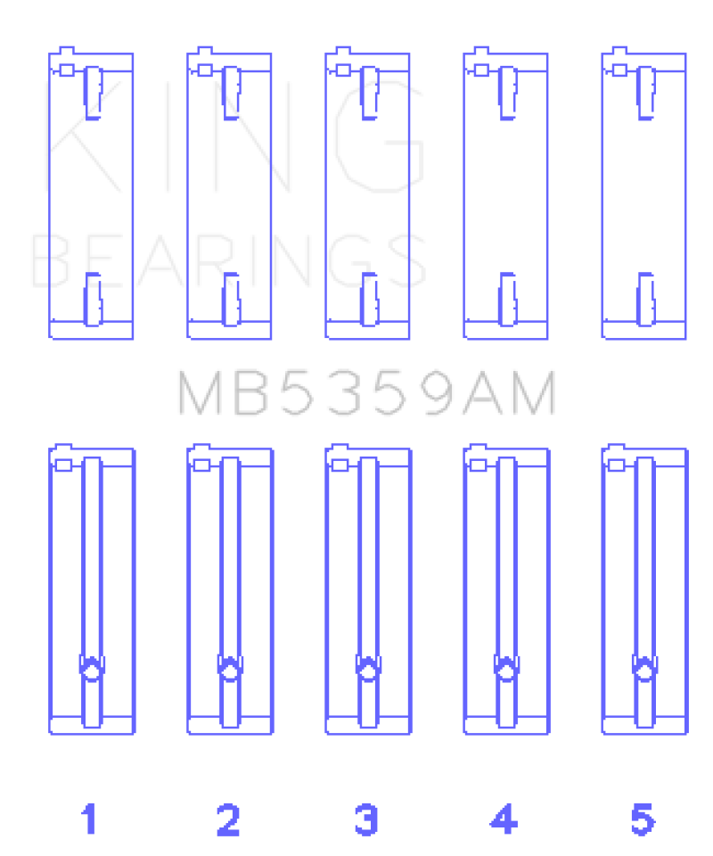 King Engine Bearings Mazda FE 2.0L Main Bearing Set thumbnail 2