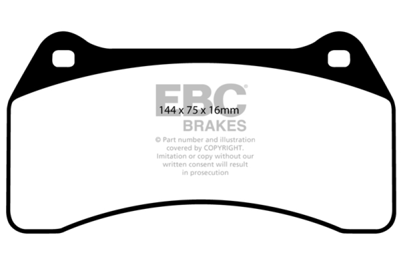 EBC 03-06 Jaguar XJR 4.2 Supercharged Redstuff Front Brake Pads thumbnail 3
