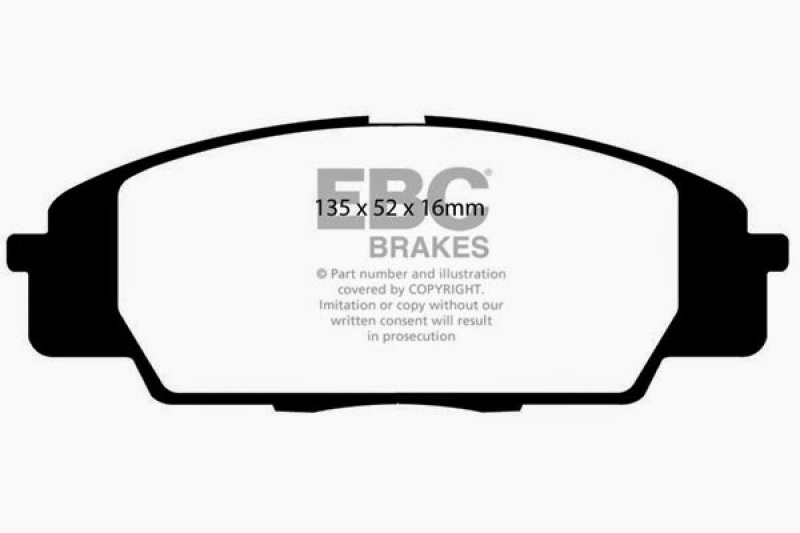 EBC 07-11 Acura CSX (Canada) 2.0 Type S Bluestuff Front Brake Pads thumbnail 6
