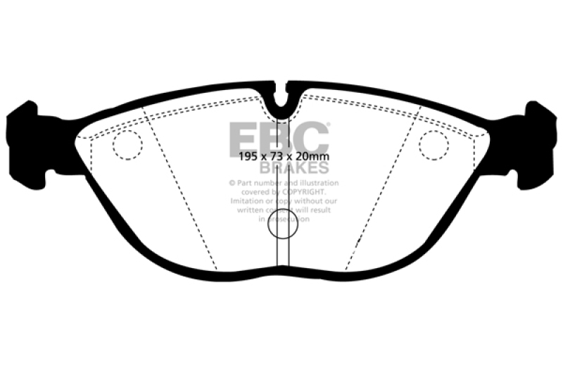 EBC 04-06 Audi TT Quattro 3.2 Bluestuff Front Brake Pads thumbnail 4