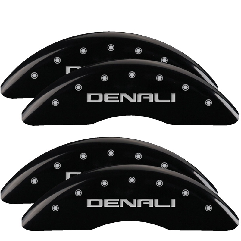 MGP 4 Caliper Covers Engraved Front & Rear MOPAR Black finish silver ch thumbnail 5