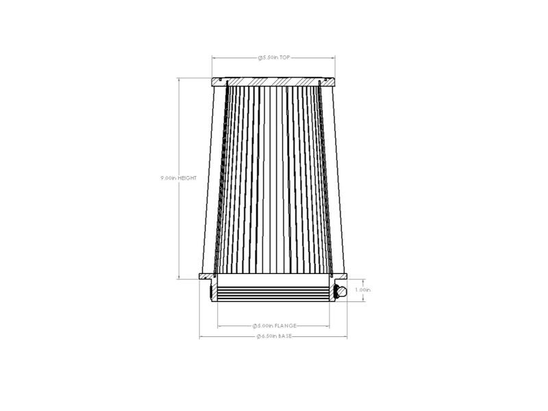 aFe Magnum FORCE Intake Replacement Air Filter w/ D2 Dry Media 5in F x6-1/2in B x5-1/2in T x9in H thumbnail 3