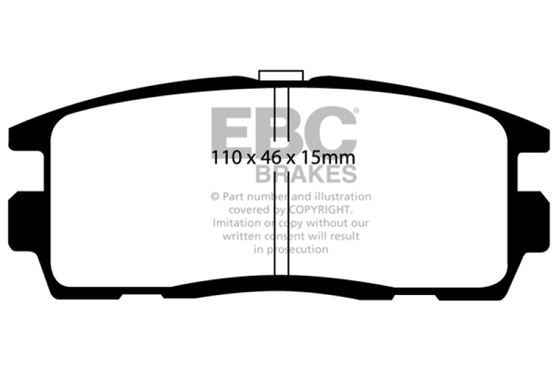 EBC 10+ Chevrolet Equinox 2.4 Greenstuff Rear Brake Pads thumbnail 4