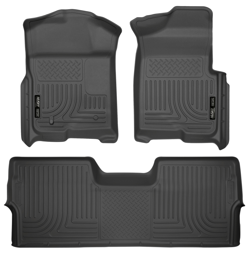 Husky Liners 09-12 Ford F-150 Super Crew Cab WeatherBeater Combo Black Floor Liners thumbnail 2