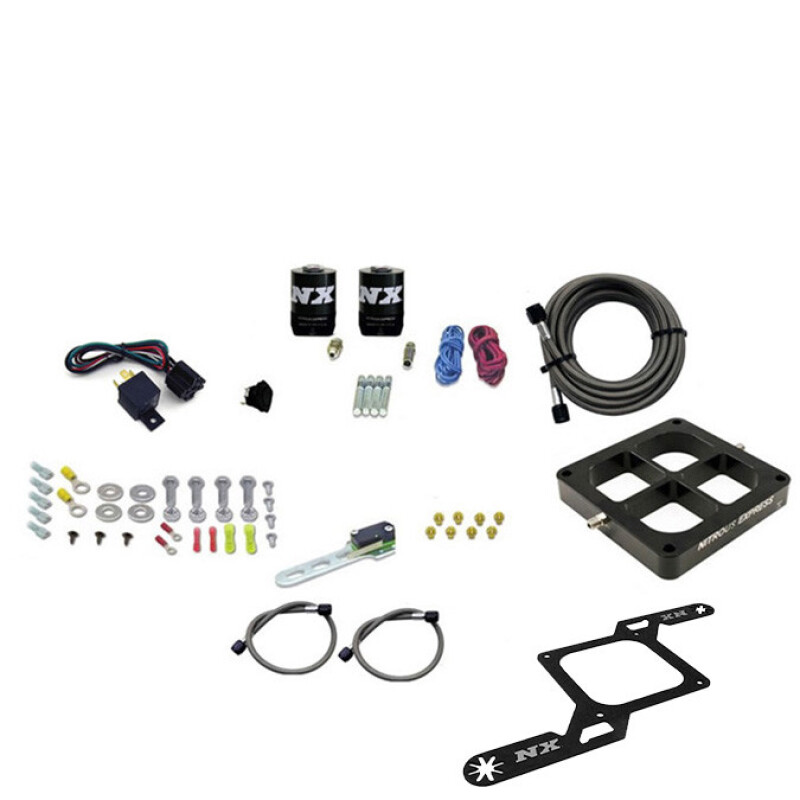 Nitrous Express Dominator Single Entry Billet Crossbar Stage 6 Nitrous Kit (50-300HP) w/o Bottle