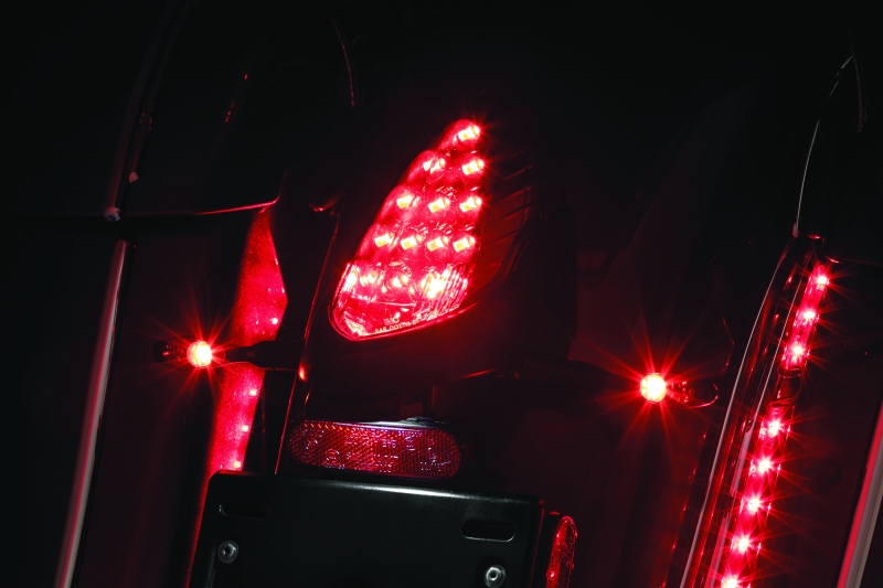 Kuryakyn Kellermann Micro 1000 Collection Turn Signals 2534 Signal, 1000, LED, Dark Smoke Lens, Amber/Red Light, Black Housing, Each thumbnail 5