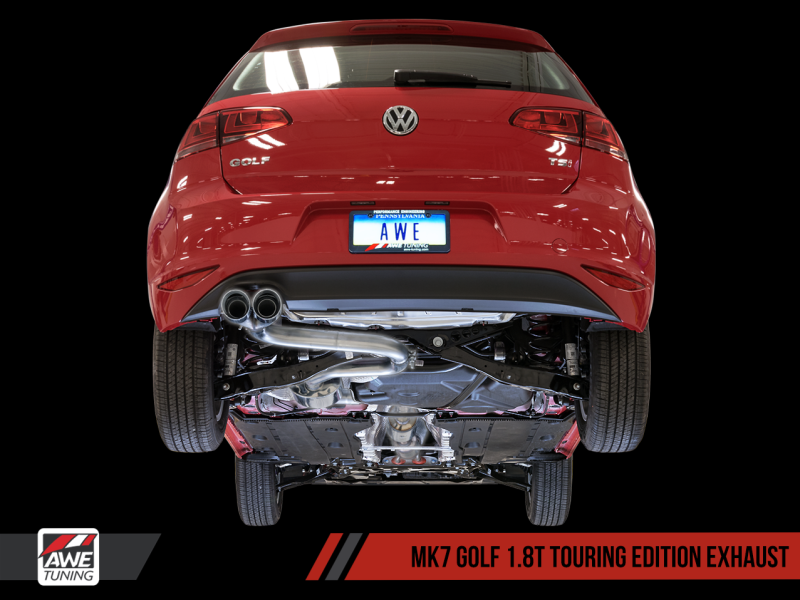 AWE Tuning VW MK7 Golf 1.8T Touring Edition Exhaust w/Diamond Black Tips (90mm) thumbnail 2
