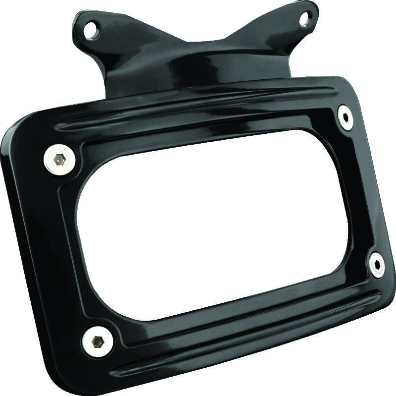 Kuryakyn Curved License Plate Frames 3147 Mounts, Steel, Black Painted, Kit thumbnail 2