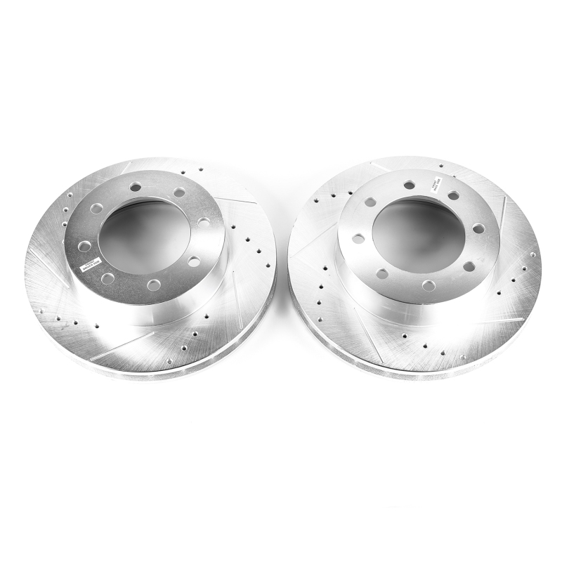 Power Stop 00-04 Ford F-550 Super Duty Front Drilled & Slotted Rotor - Pair (1x psbAR8581XL, 1x psbAR8581XR) thumbnail 5